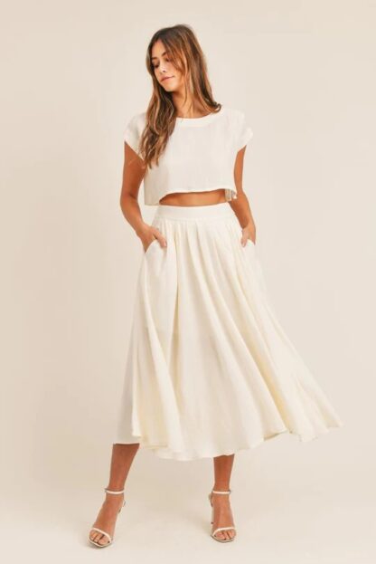 Arriba Mula Frugal Conjunto falda larga y blusa | DOCE38