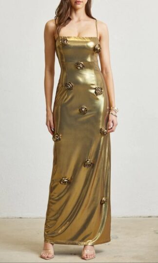 Sirena metálico aplicación de flores