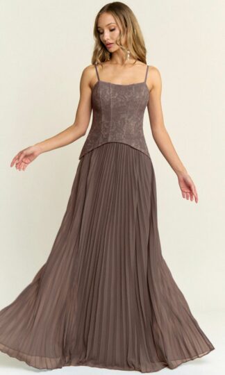 Strapless falda asimetrica tafeta con chiffon