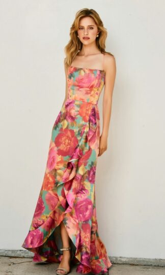 Tirantes espalda cruzada escarola print satin