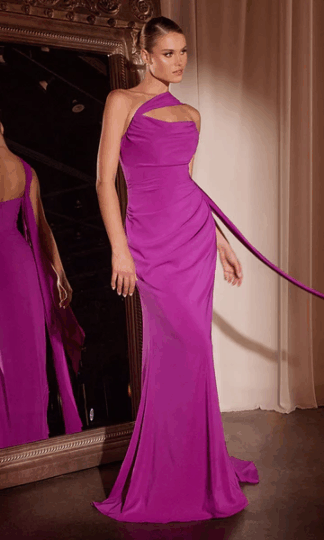 Renta Vestido de chiffon pico convertible