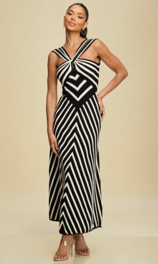 Midi halter con rayas