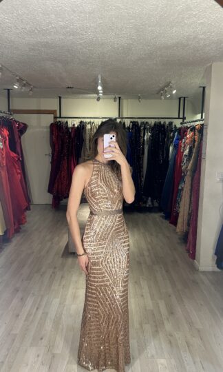 PRELOVED-Halter lentejuela