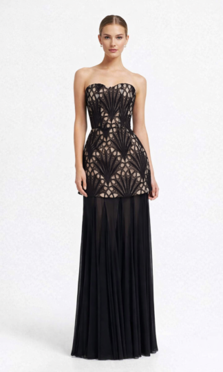 Top corset con falda de mesh