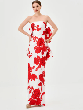 Strapless corte recto olanes espalda