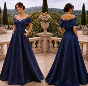 TAFETA OFF SHOULDER CORTE A