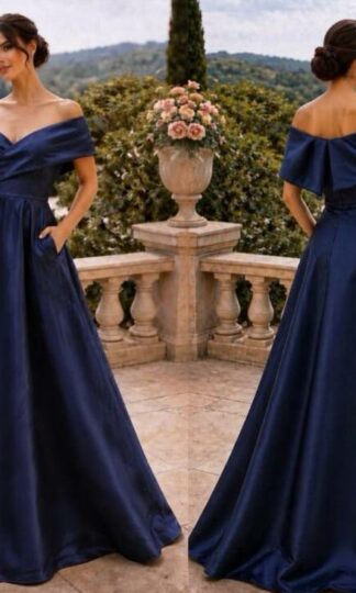 TAFETA OFF SHOULDER CORTE A