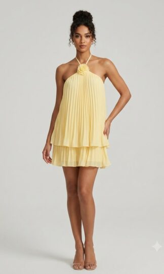 Halter con flor mesh